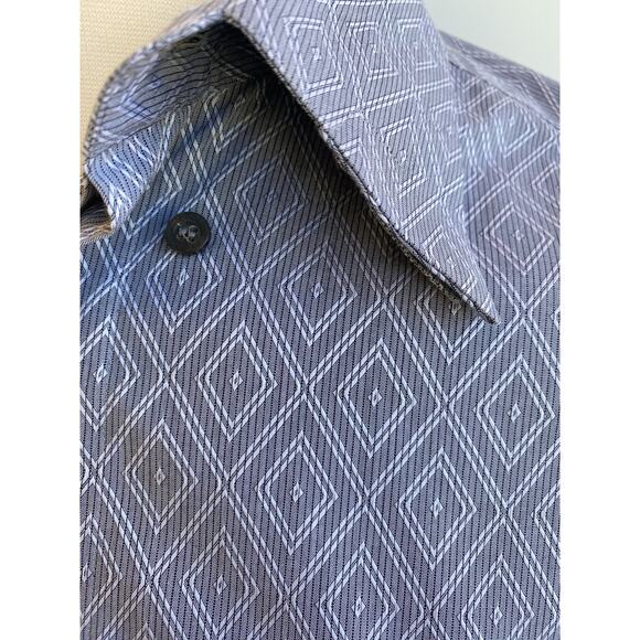 Versace Gray Diamonds Dress Shirt 16 41 Italy - Picture 3 of 7
